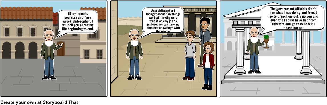Socrates - Cartoon (1164x385), Png Download