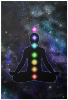 Chakra Meditation On Space Background Poster • Pixers® - Meditation (400x400), Png Download