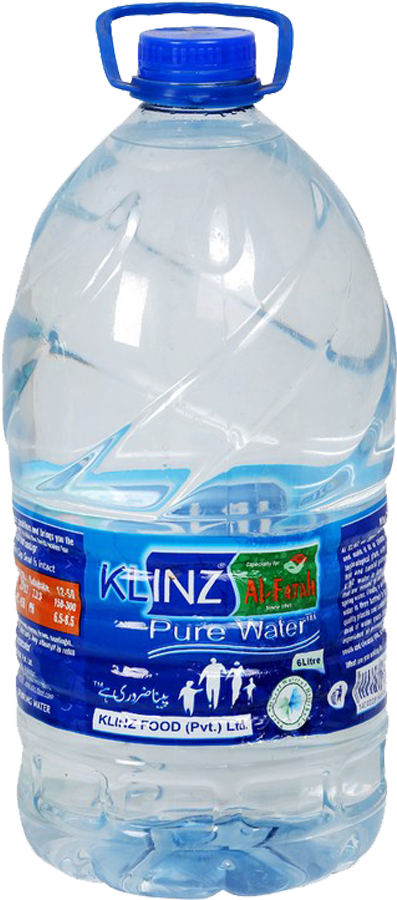 Klinz Alfatah Pure Water 6 Ltr - Mineral Water (1000x1000), Png Download