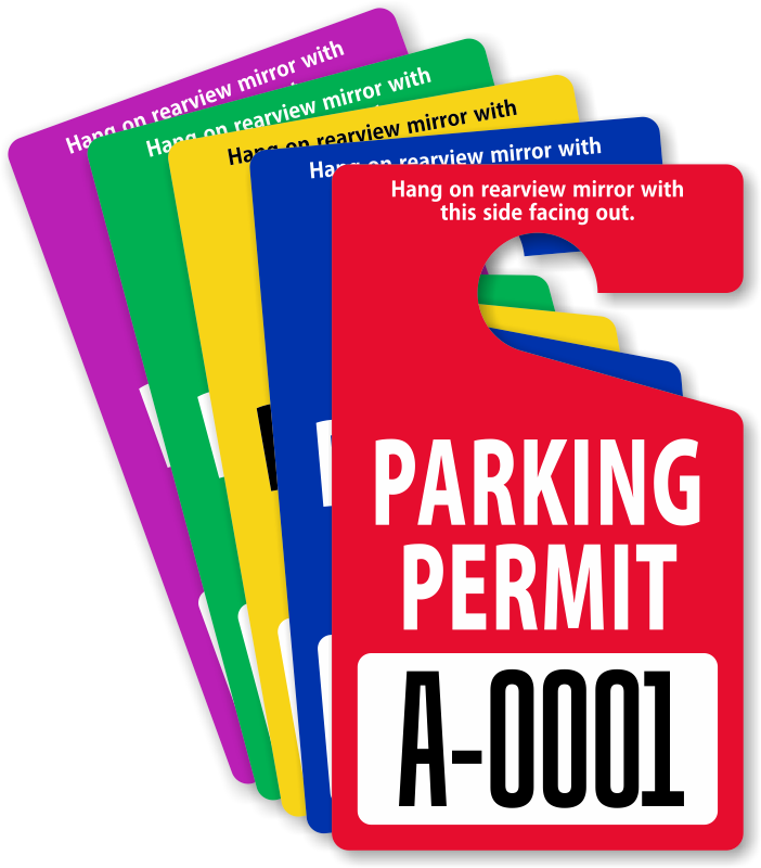Zoom - Personalize - Parking Permit Mirror Hang Tags (702x800), Png Download