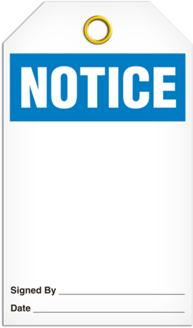 Osha Notice Safety Tag - Safety (359x480), Png Download