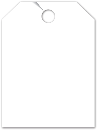 280 Mirror Hang Tags Blank White 50/pack 280-blwh - Black-and-white (500x500), Png Download
