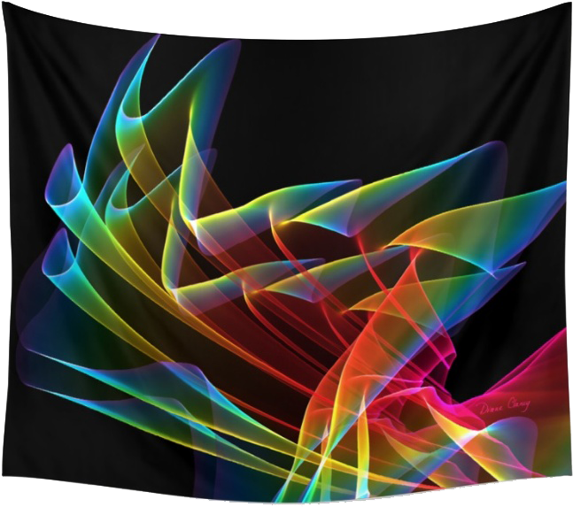 Dancing Northern Lights Abstract Summer Sky Fractal - Wall (700x700), Png Download