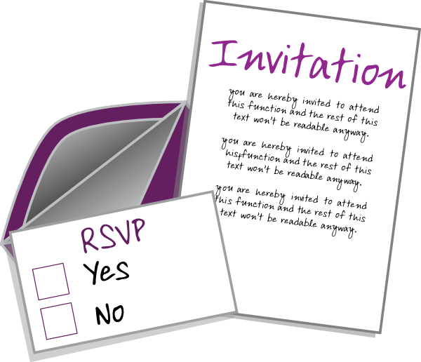 Invitation Card Format Function (600x516), Png Download
