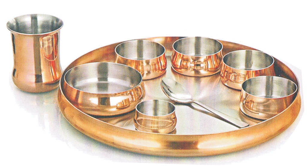 Copper Coted Dish Set - Circle (1024x768), Png Download