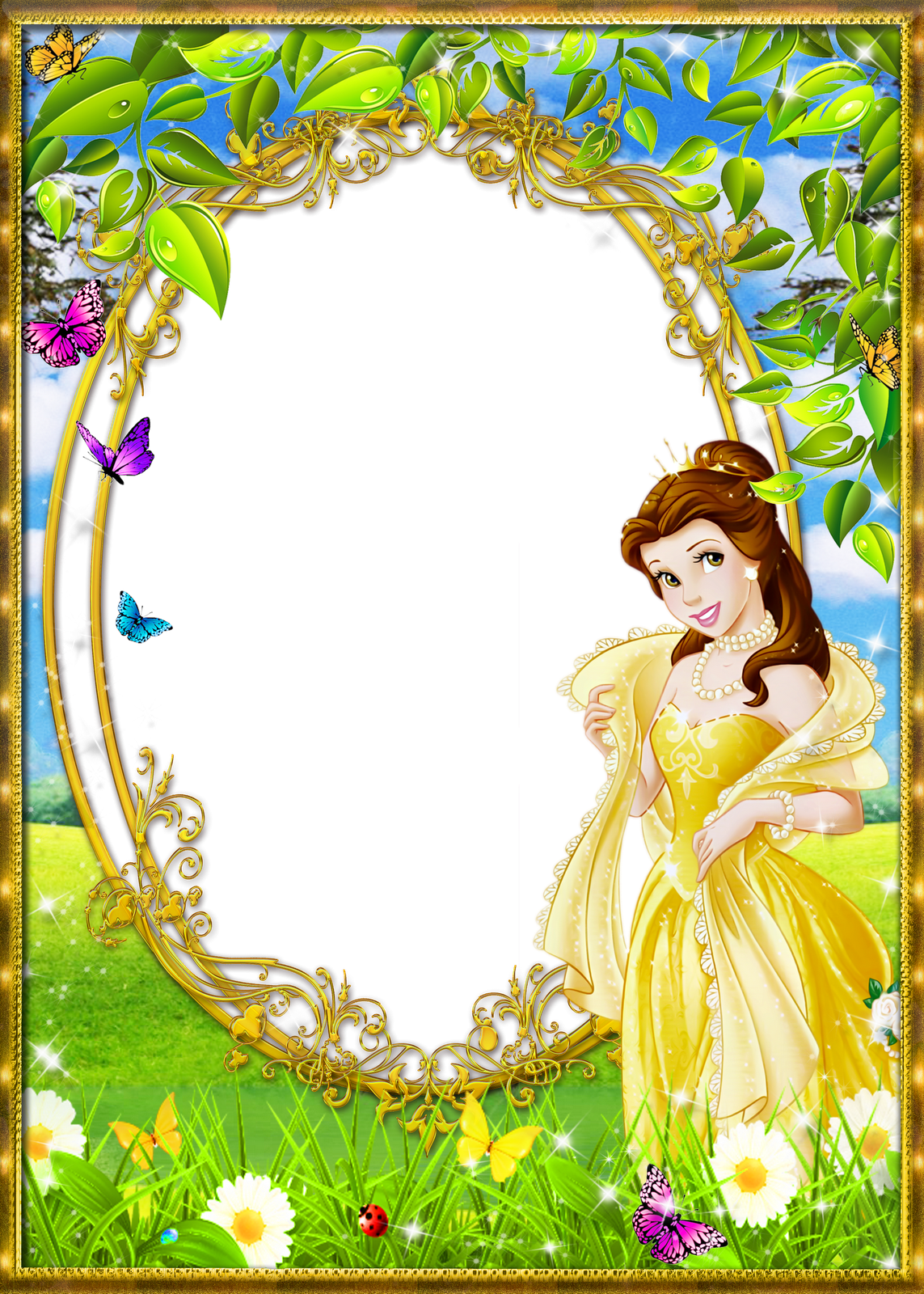 Princess Frames And Borders (1143x1600), Png Download