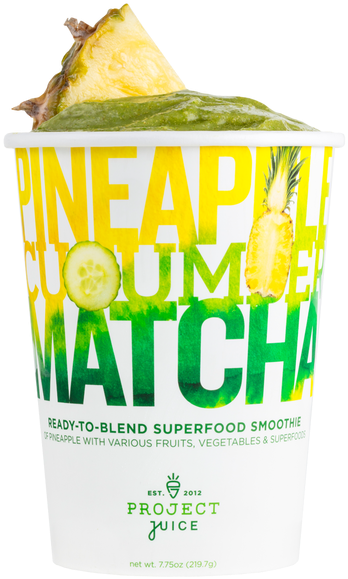 Pineapple Matcha - Project Juice (577x600), Png Download