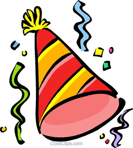 Party Hat Royalty Free Vector Clip Art Illustration - Partyhut Clipart (433x480), Png Download