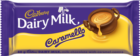Cadbury Dairy Milk Caramello Milk Chocolate With Caramel - Product Cadbury In South Africa (599x366), Png Download