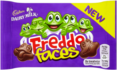 Dairy Milk Freddo Faces Bag - Freddo Faces (470x412), Png Download