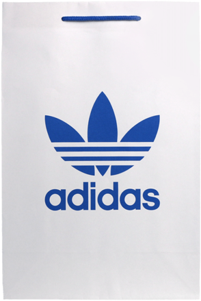 White Kraft Paper Carry Bag With Cord Handles - Adidas Originals (600x600), Png Download