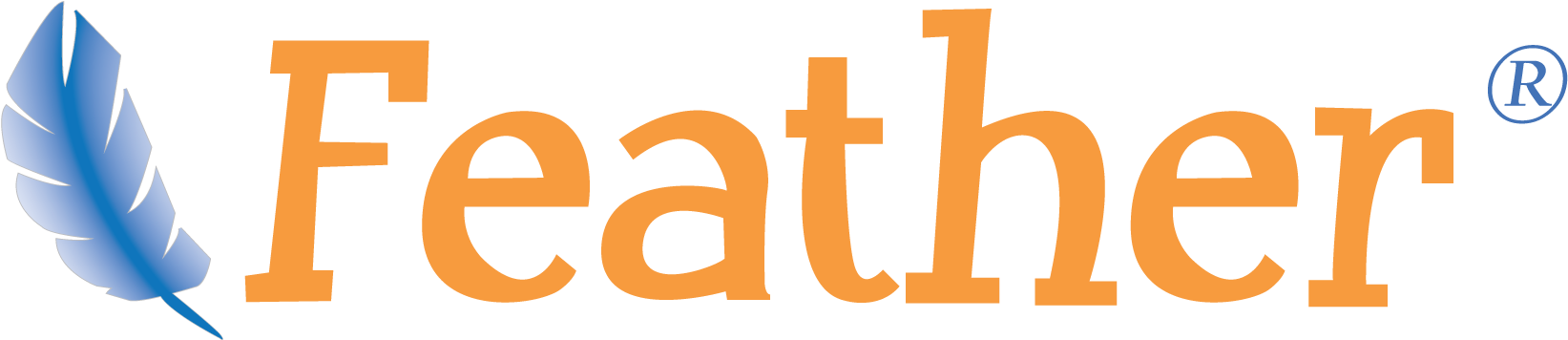 Feather Logo - Mention Png (1657x541), Png Download