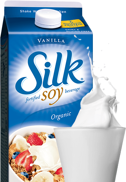 Silk Vs - Milk - Silk Vanilla Soy Beverage (760x648), Png Download