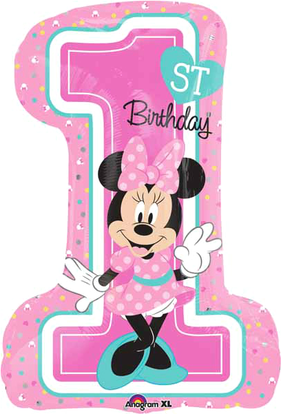 1st Birthday Png Pic - First Birthday Minnie Mouse (600x600), Png Download