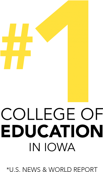 Number 1 College Of Education In Iowa *u - World Number 1 College (521x722), Png Download