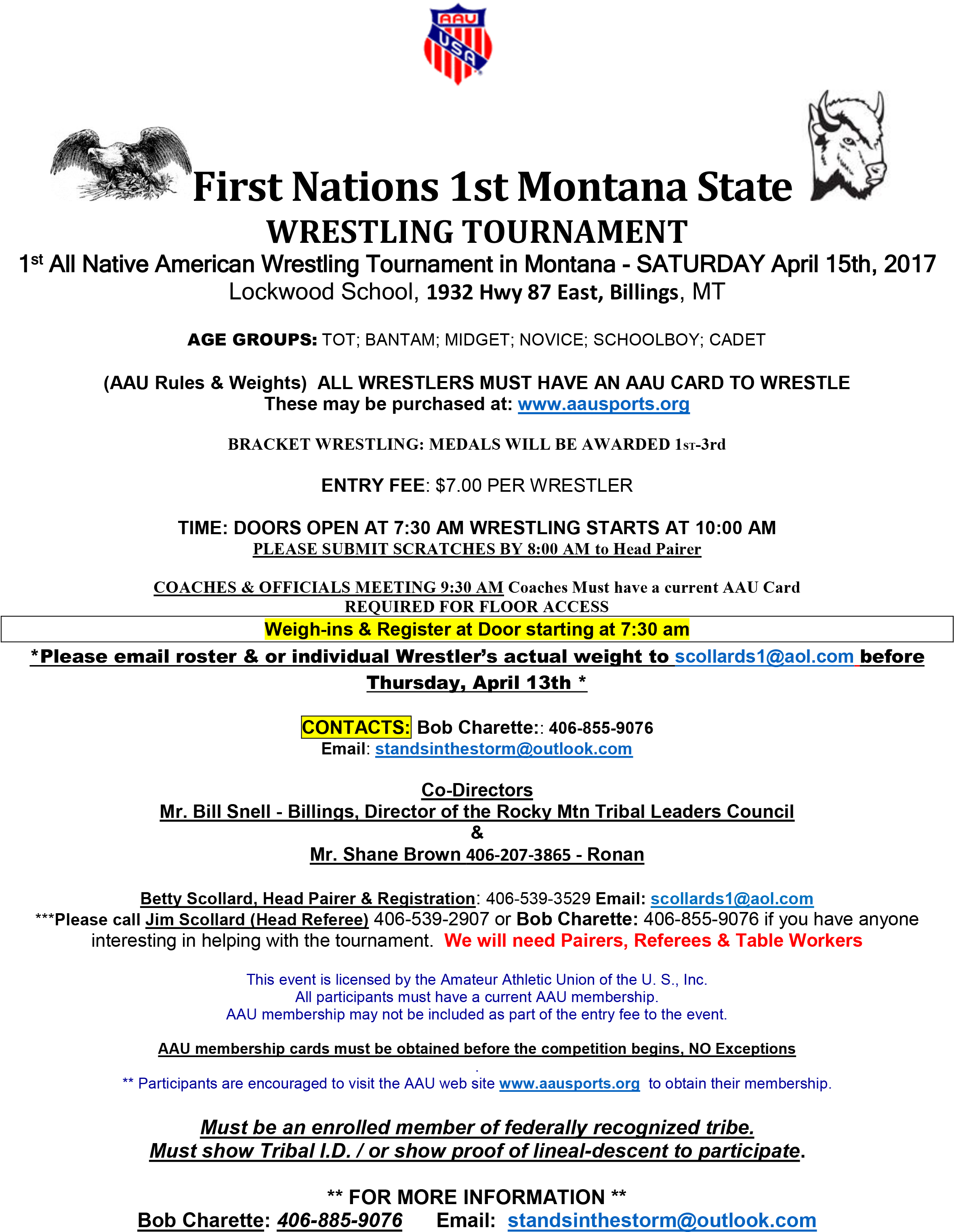 1st Montana State First Nations Wrestling Tournament - Aau (2442x3134), Png Download