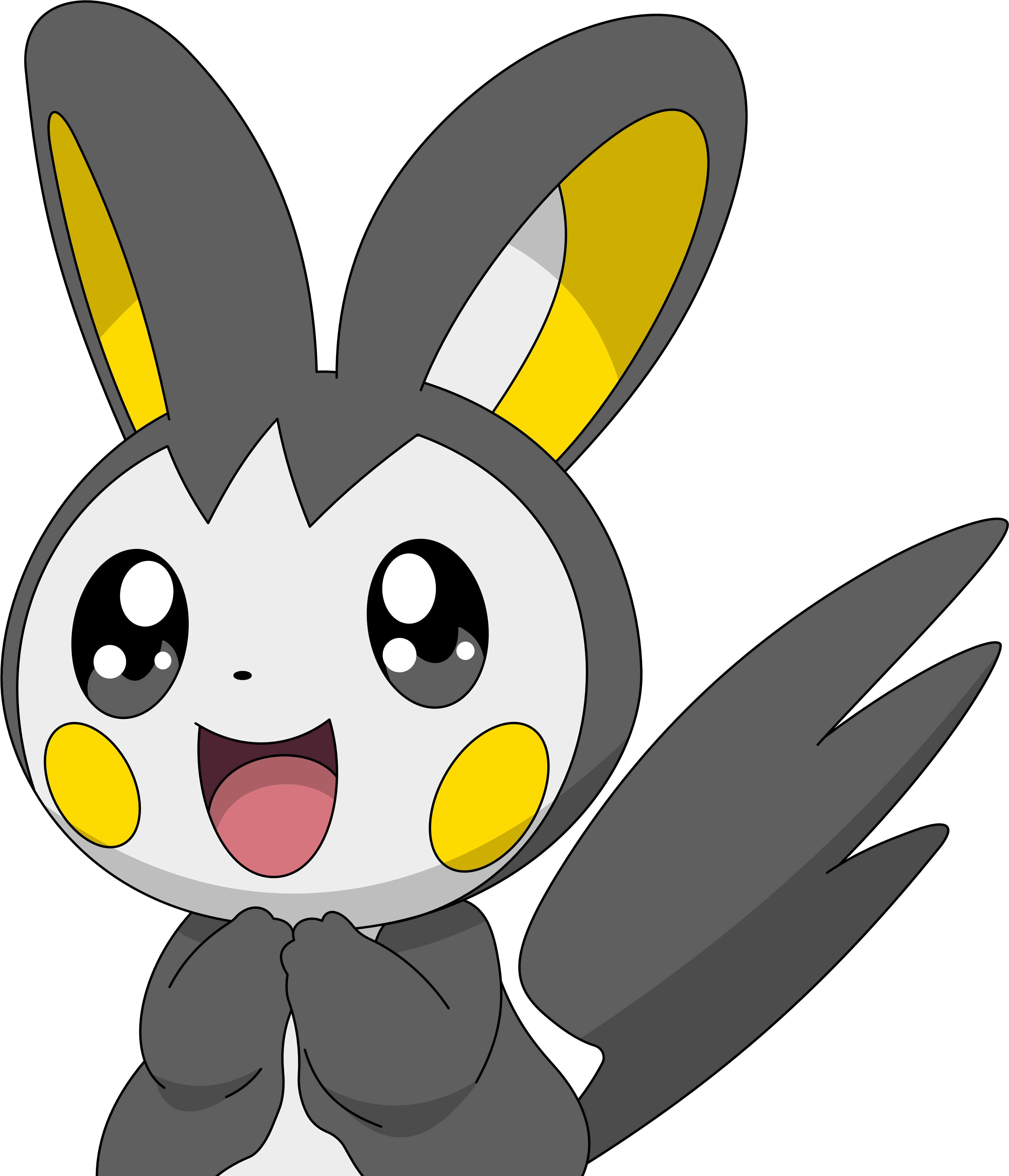 Super Cute Emolga Face , - Emolga (4500x5000), Png Download