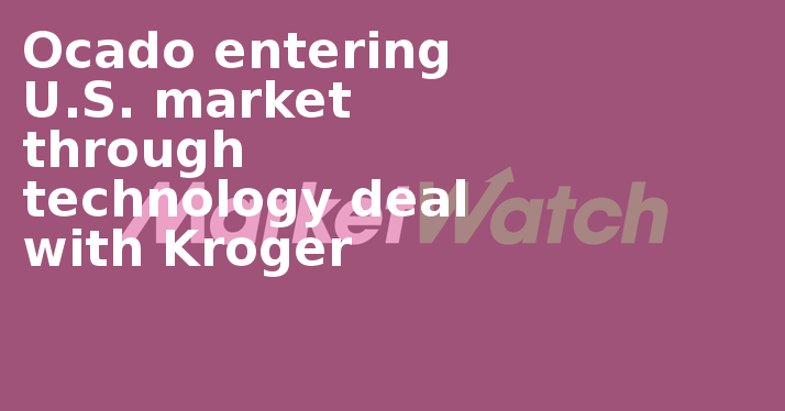 Ocado Entering U - Lilac (714x374), Png Download