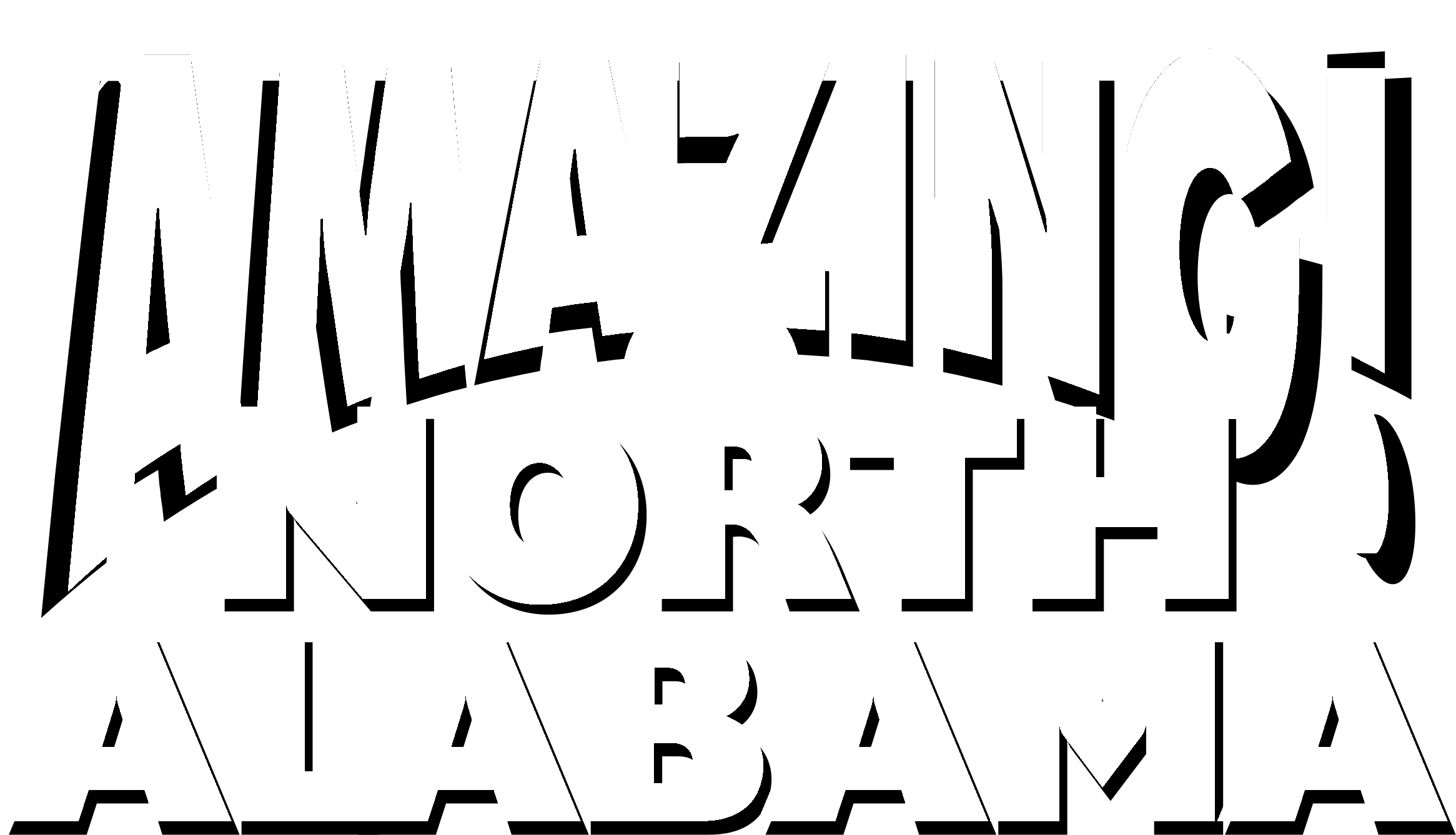 Amazing North Alabama Logo Black And White - Calligraphy (2400x2400), Png Download