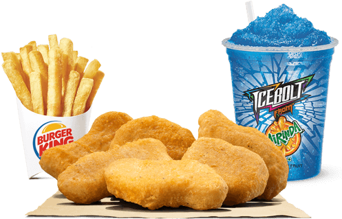Our Kids Chicken Nuggets Combo Offers Bite-sized Nuggets, - Burger King Happy Meal Chicken Nugget (500x540), Png Download
