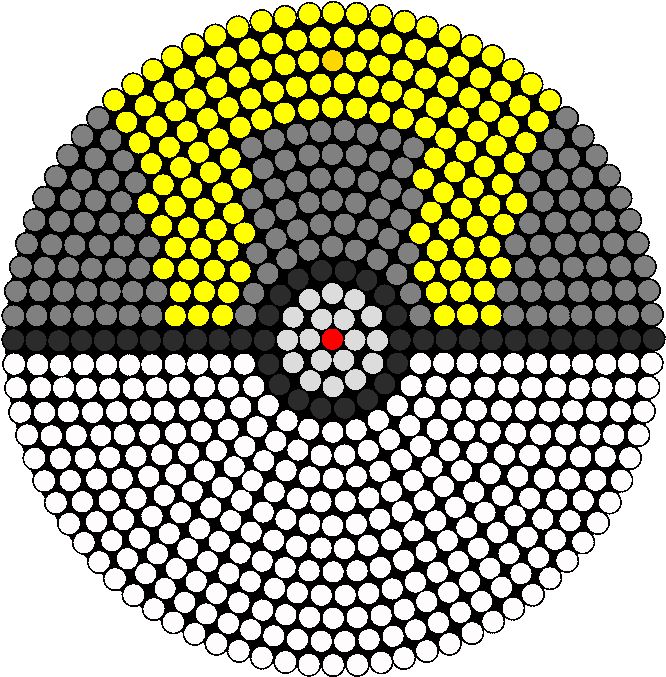 Ultra Ball Perler Bead Pattern / Bead Sprite - Small Pikachu Perler Bead Pattern (728x733), Png Download