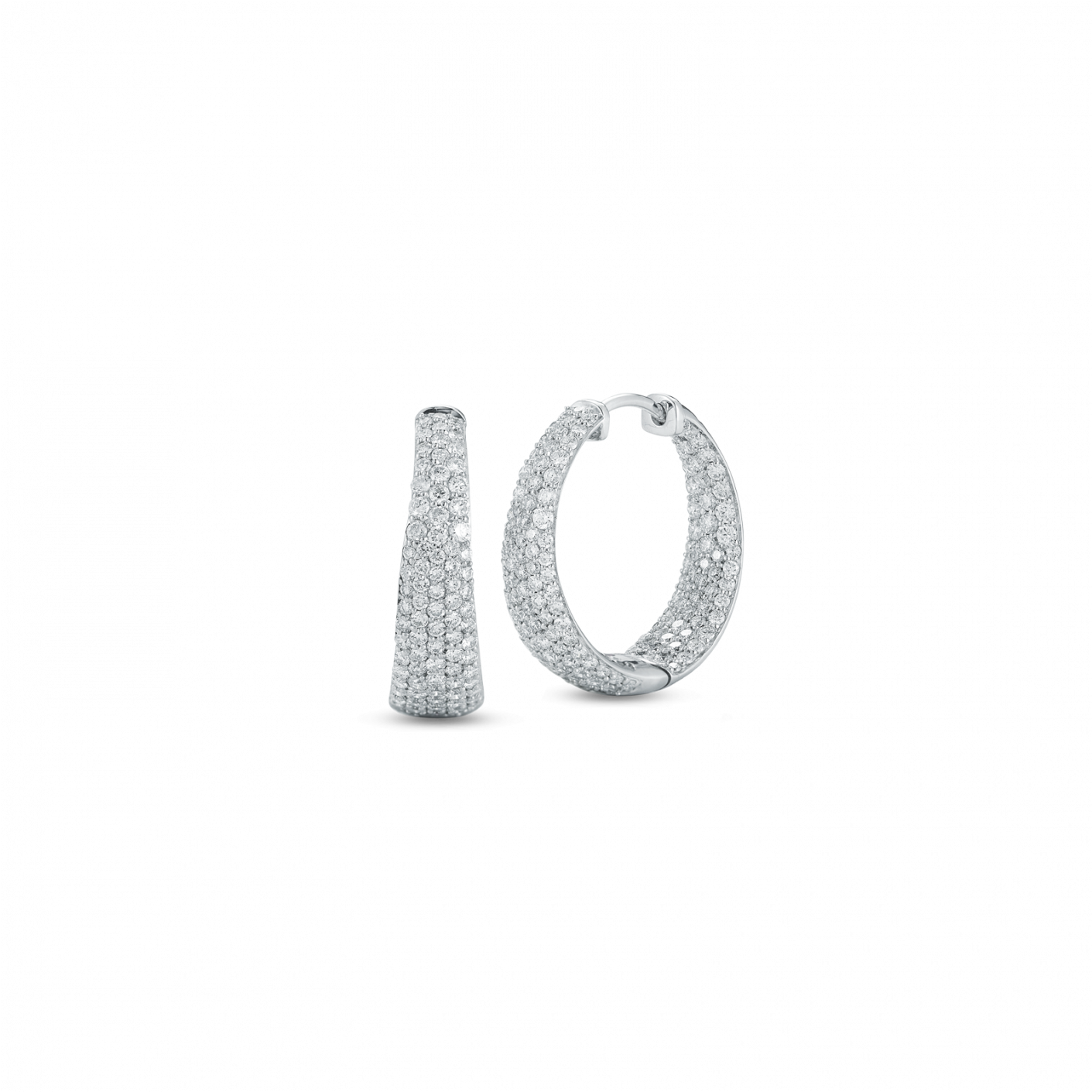 Roberto Coin Medium Tapered Inside Outside Diamond - Body Jewelry (1410x1800), Png Download