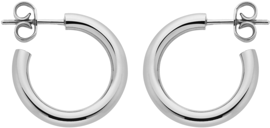 Meadowlark • Taboo Hoop Earrings • Medium • Sterling - Earring (750x750), Png Download