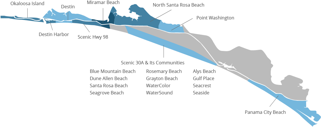 Florida's Emerald Coast Holds A Variety Of Communities - Panama City Beach (1168x526), Png Download