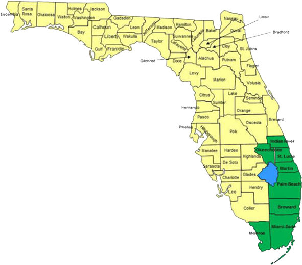 Serving South Florida - South Florida Transparent (600x527), Png Download