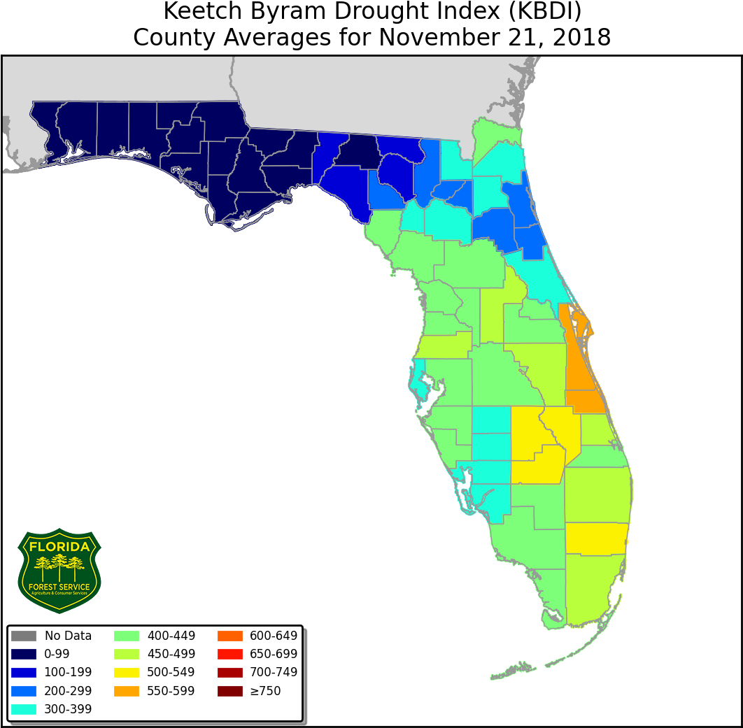Observed Weather Map - Keetch–byram Drought Index (1600x1200), Png Download