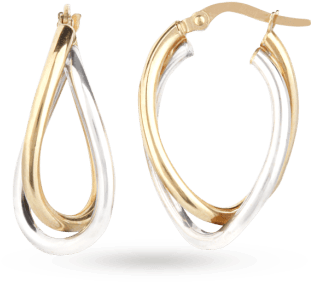 9ct Gold Hoop Earrings - Dyrberg/kern (350x350), Png Download