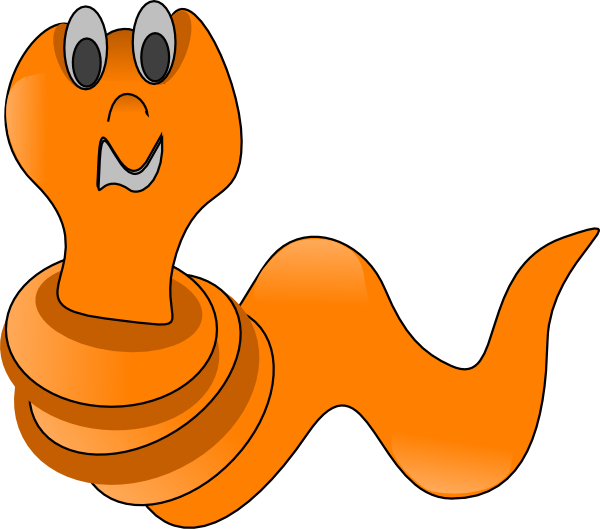 Orange Worm Clip Art (600x529), Png Download