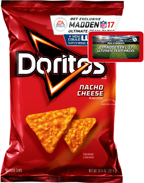 Doritos Madden 17 Sweepstakes - Doritos Nacho Cheese Chips - 10 Oz Bag (539x600), Png Download