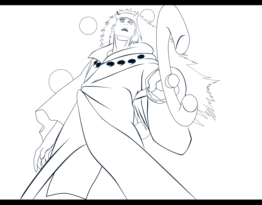 Madara Lineart - Madara Uchiha (900x704), Png Download
