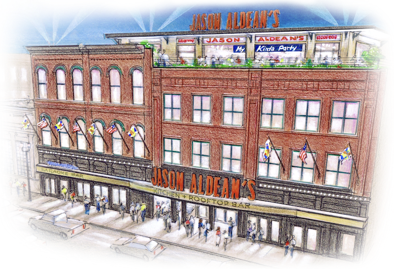 Jason Aldean's Kitchen Rooftop Bar - Jason Aldean's Kitchen And Rooftop Bar (800x548), Png Download