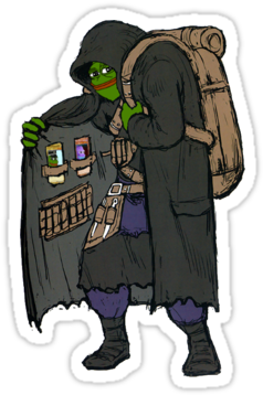 Rare Pepe Dealer Stickers, Sticker, Decals - Messed Up Pepe Memes (375x360), Png Download