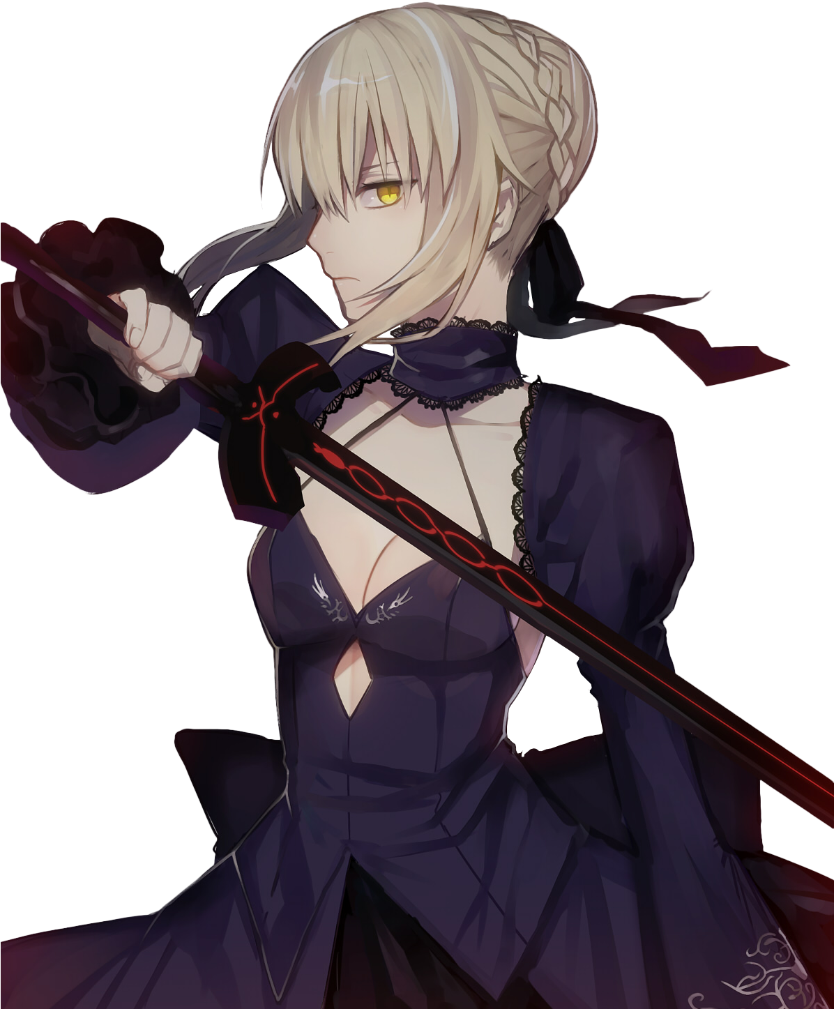 A Saber Alter Render Me And A Friend Made (1195x1482), Png Download