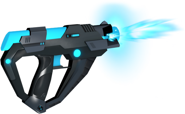 Save The World Blue Guns (608x377), Png Download
