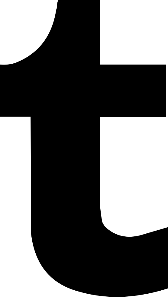 Png File Svg - Black Tumblr Logo Png (556x980), Png Download