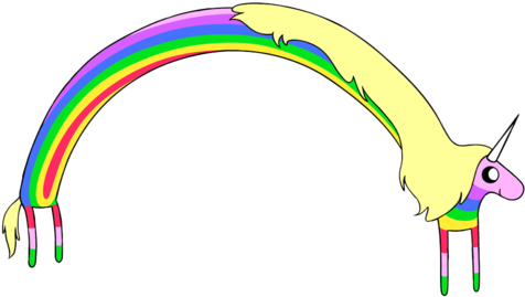 Tumblr Mhbk4pca3k1rv6asno1 500 - Unicornio Hora De Aventura (500x309), Png Download