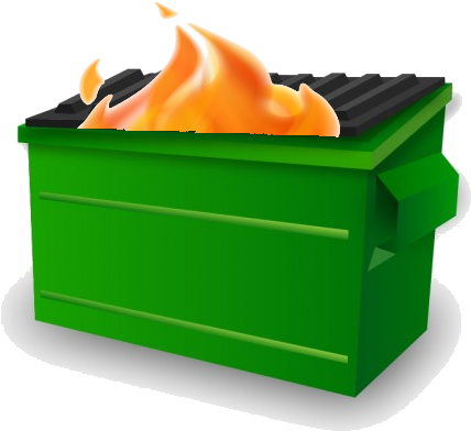 Grimes On Twitter - Dumpster Fire Emoji Slack (453x457), Png Download