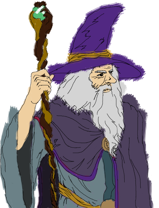Nizbaf The Crazed Wizard - Illustration (533x700), Png Download