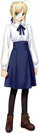 Fate/stay Night Saber In Her Casual Suit - Fate Stay Night Saber Casual (616x480), Png Download