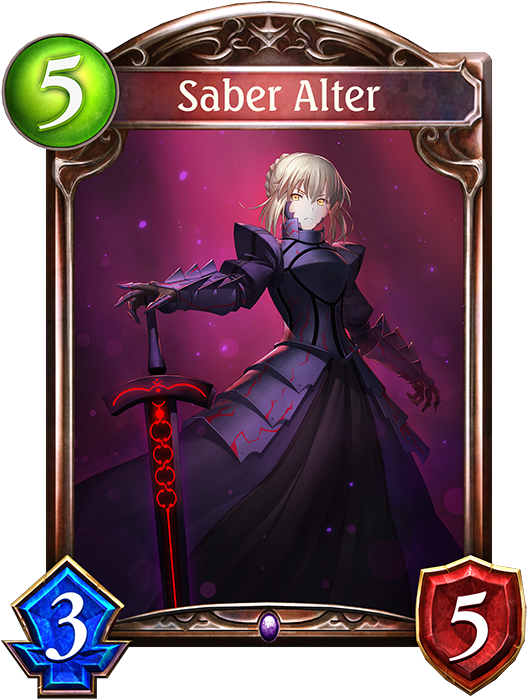 Unevolved Saber Alter - Shadowverse Garuda (536x698), Png Download
