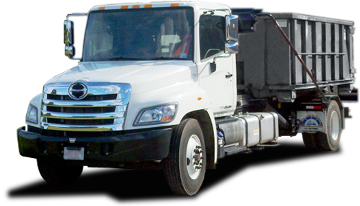Deloury Dumpster Rental Roll-off Truck - Massachusetts (523x300), Png Download