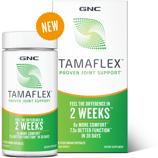 Tamaflex Fast Acting Packaging - Gnc Live Well (586x540), Png Download