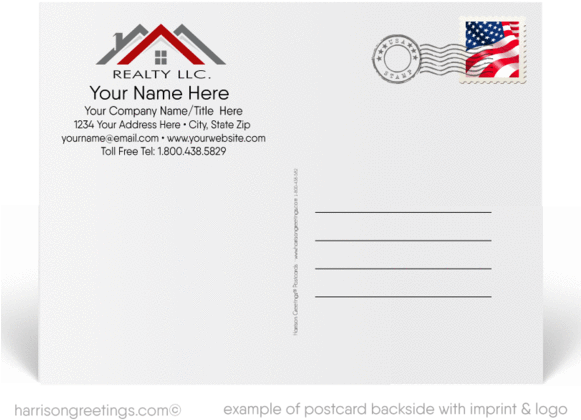 Retro Modern Congratulations Postcards For Realtors - Postcard (580x464), Png Download