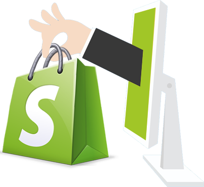 Shopify Bag - Logo For E Commerce Website (403x369), Png Download