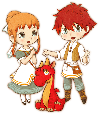 Little Dragons Cafe's Brother And Sister Protagonists - Little Dragons Cafe Release Date (434x500), Png Download