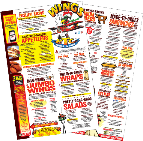 Menu - Wings Etc Boiling Springs Sc Menu (500x500), Png Download